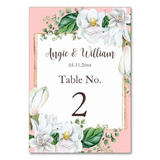 水彩華赤面結婚ズ テーブルナンバー (正面)