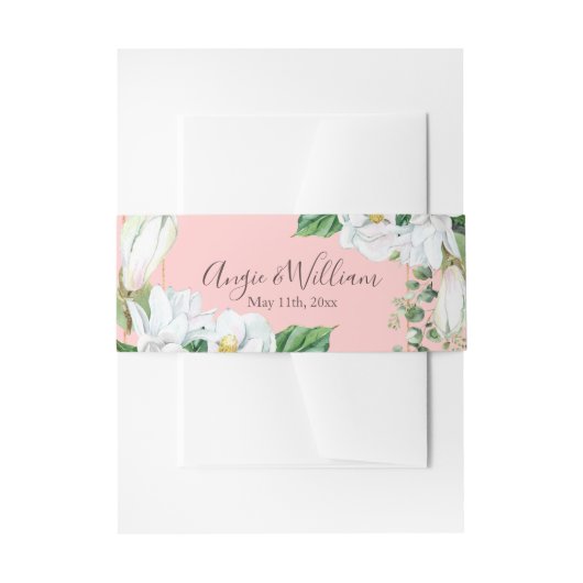 水彩華赤面結婚ズ 招待状ベリーバンド (正面例)