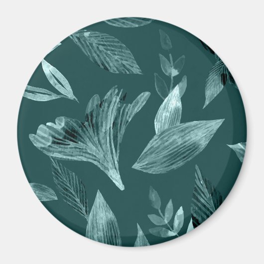 水彩落ちた葉10 マグネット (正面)