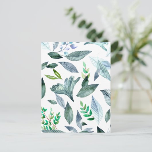 水彩落ちた葉11 シーズンポストカード (スタンド正面)