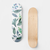 水彩落ちた葉11 スケートボード (正面)