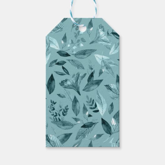 水彩落ちた葉2 ギフトタグ (正面)