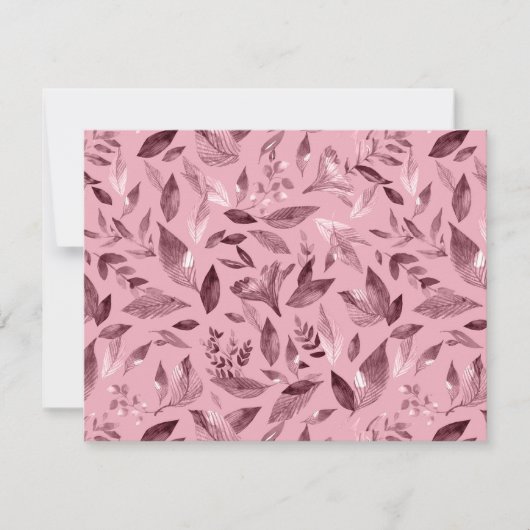 水彩落ちた葉3 ノートカード (正面)