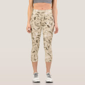 水彩落ちた葉4 カプリレギンス (正面)