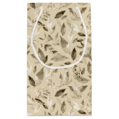 水彩落ちた葉4 スモールペーパーバッグ (裏面)