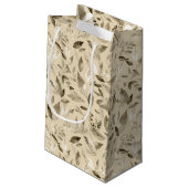 水彩落ちた葉4 スモールペーパーバッグ (裏面アングル)