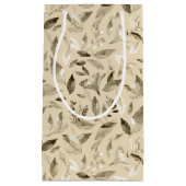 水彩落ちた葉4 スモールペーパーバッグ (正面)