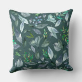 水彩落ちた葉5 クッション (裏面)