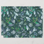 水彩落ちた葉5 セーブザデート (正面/裏面)