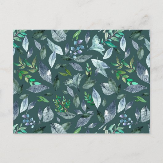 水彩落ちた葉5 ポストカード (正面)