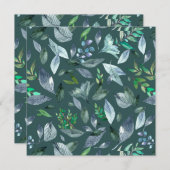 水彩落ちた葉5 案内状 (正面/裏面)