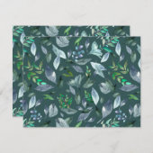 水彩落ちた葉5 案内状 (正面/裏面)