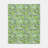 水彩落ちた葉6 フリースブランケット (正面)