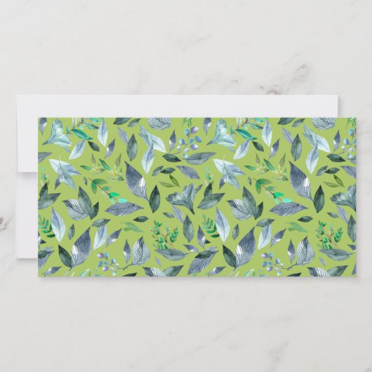 水彩落ちた葉6 案内状 (正面)