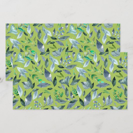 水彩落ちた葉6 案内状 (正面/裏面)