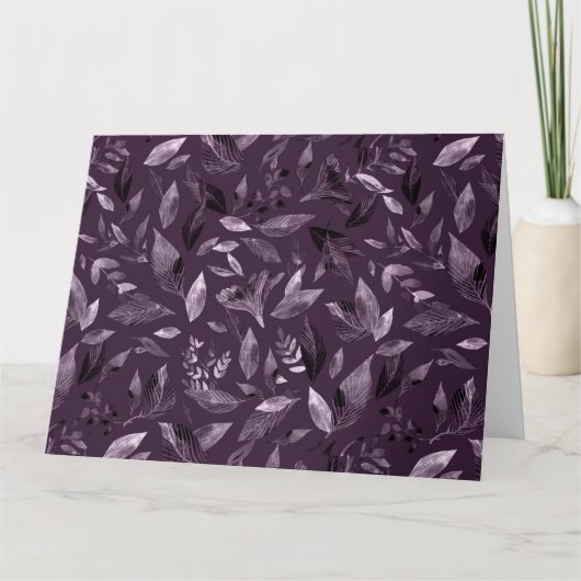 水彩落ちた葉7 サンキューカード (正面)