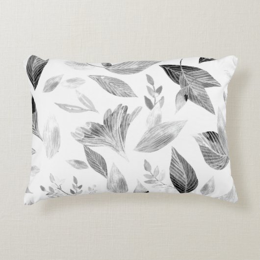 水彩落ちた葉8 アクセントクッション (正面)