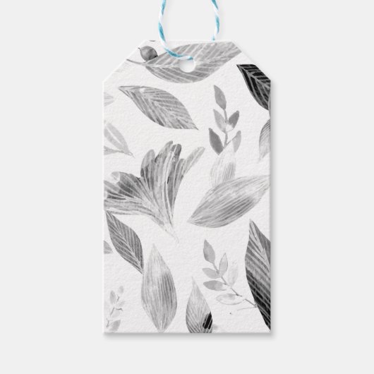 水彩落ちた葉8 ギフトタグ (正面)