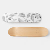 水彩落ちた葉8 スケートボード (横)