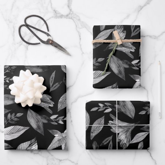 水彩落ちた葉9 ラッピングペーパーシート (正面)