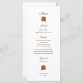 水彩落ち葉秋の結婚式ラッカード メニュー (正面/裏面)