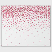 水彩落下ハートバレンタインデー ラッピングペーパー (フラット)