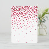 水彩落下ハートベビーシャワー 招待状 (スタンド正面)