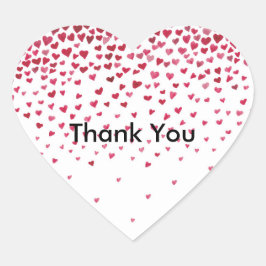 水彩落下ハート ハートシール