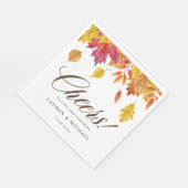 水彩落下離れするガーランド結婚秋 スタンダードランチョンナプキン (角)