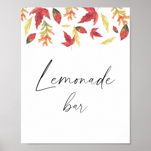 水彩落下離れバー- lemonade ポスター (正面)