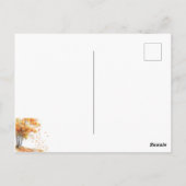 水彩落下離れ秋ムード ポストカード (裏面)