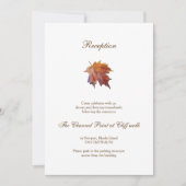 水彩落葉秋の結婚式披露宴 招待状 (正面)