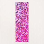 水彩落葉葉紫ピンク葉柄 ヨガマット (正面)