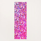 水彩落葉葉紫ピンク葉柄 ヨガマット (裏面)
