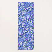 水彩落葉葉青紫の葉柄 ヨガマット (裏面)