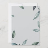 水彩葉とスクリプト |誕生日カスタムパーティー 招待状 (裏面)