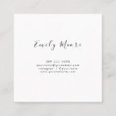 水彩葉と金ゴールドの葉の緑の芸術 スクエア名刺 (裏面)