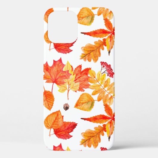 水彩葉のシームレス Case-Mate iPhoneケース (裏面)