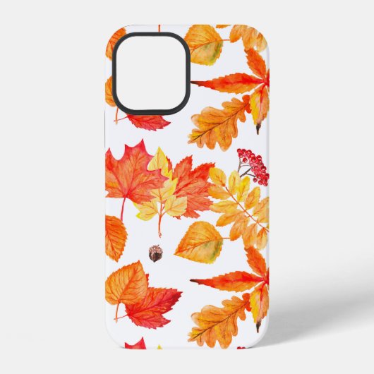 水彩葉のシームレス iPhoneケース (裏面)