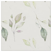 水彩葉のパターン ファブリック (クローズアップ)