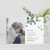 水彩葉のフォトカードを保存 セーブザデート (スタンド正面)