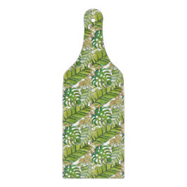 水彩葉の可愛い熱帯 カッティングボード