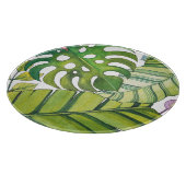 水彩葉の可愛い熱帯 カッティングボード (角)