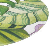 水彩葉の可愛い熱帯 カッティングボード (角)