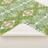 水彩葉の可愛い熱帯 シェルパブランケット (3/4)