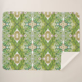 水彩葉の可愛い熱帯 シェルパブランケット (正面(横))