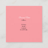 水彩葉の可愛い熱帯 スクエア名刺 (裏面)