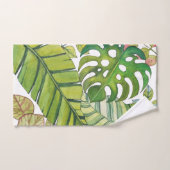 水彩葉の可愛い熱帯 バスタオルセット (ハンドタオル)