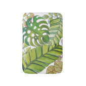 水彩葉の可愛い熱帯 バスマット (正面縦)