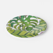 水彩葉の可愛い熱帯 ペーパープレート (アングル)